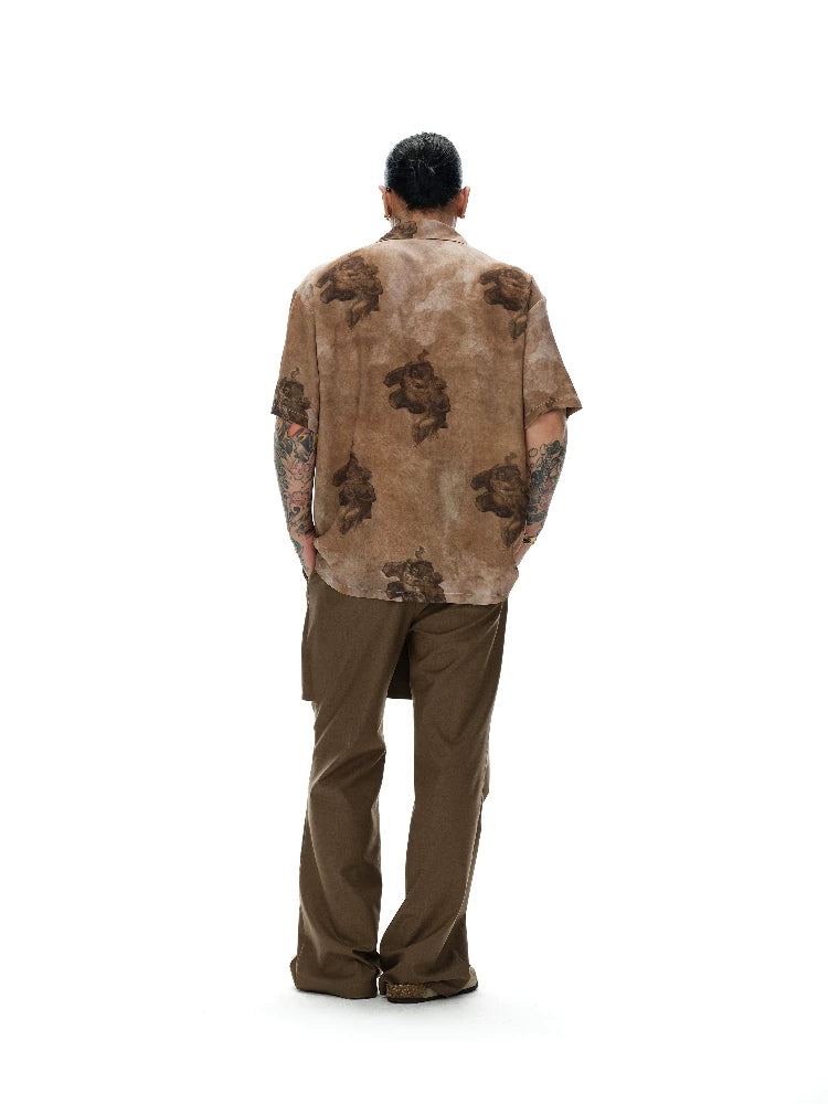 Sketch Portrait Cuban Collar Hawaiian Shirt