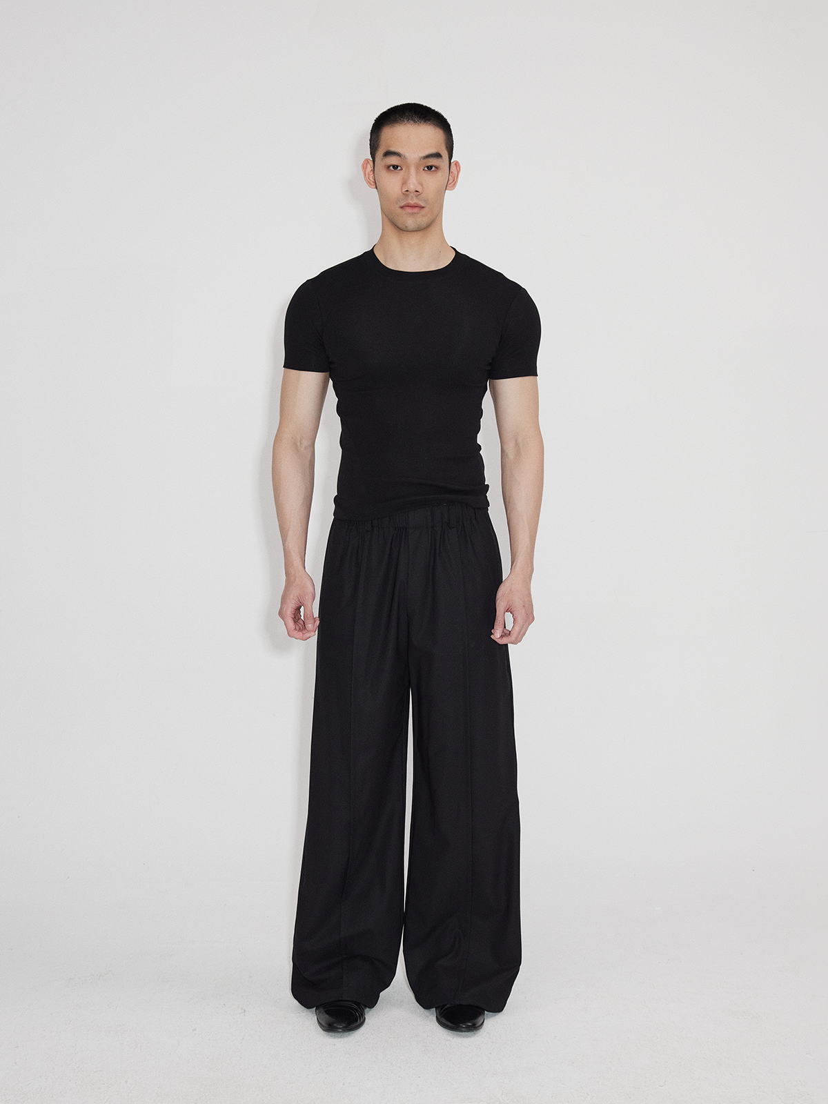 Elastic Waist Suit Pants