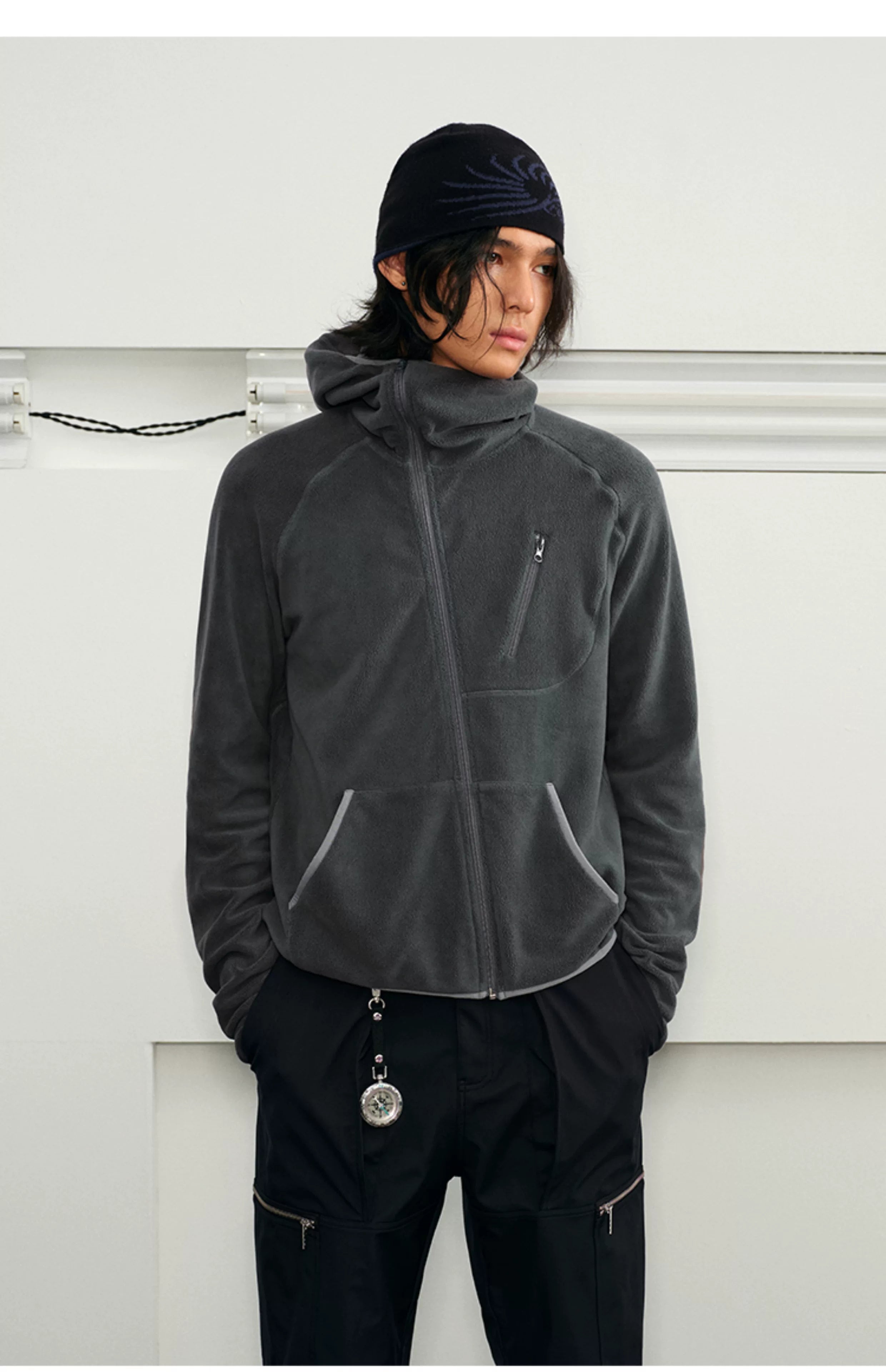 Men's Heated Zip Hooded Fleece Jacket