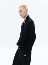Loose Cross Buckle Strap Knit Sweater