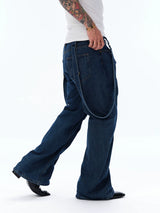 Men's Flare Denim Overalls