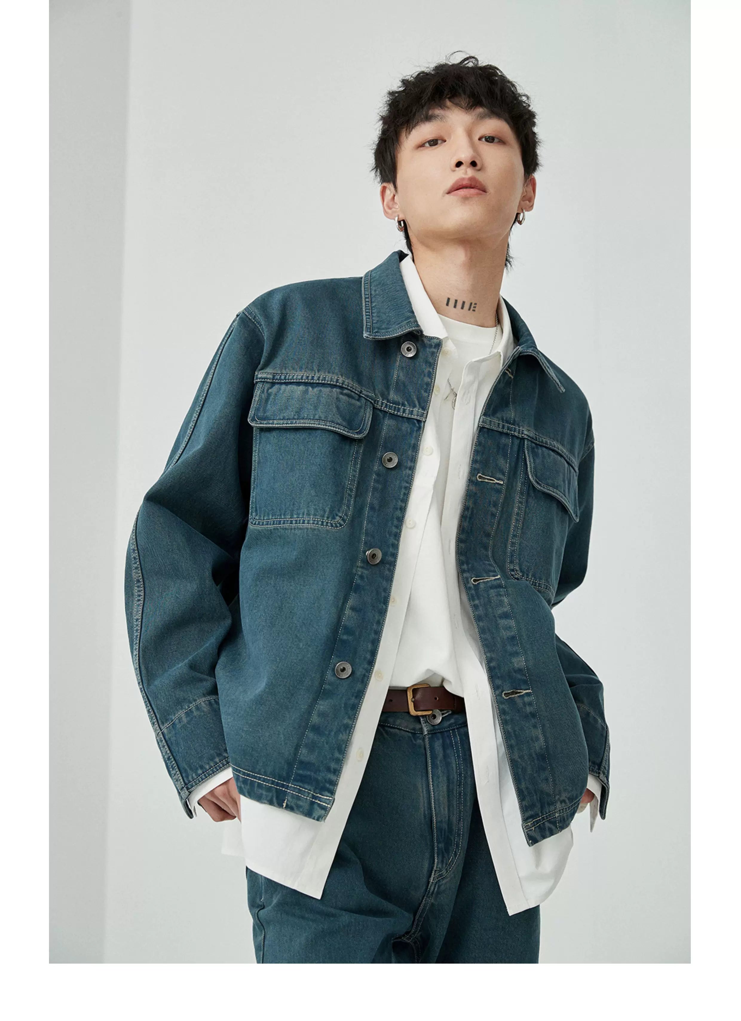 Split Pocket Basic Cotton Shirt