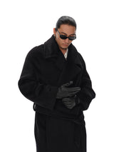 Men's Knee-length Suri Wool Overcoat