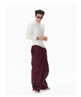 Cotton Low Waist Cargo Parachute Pants