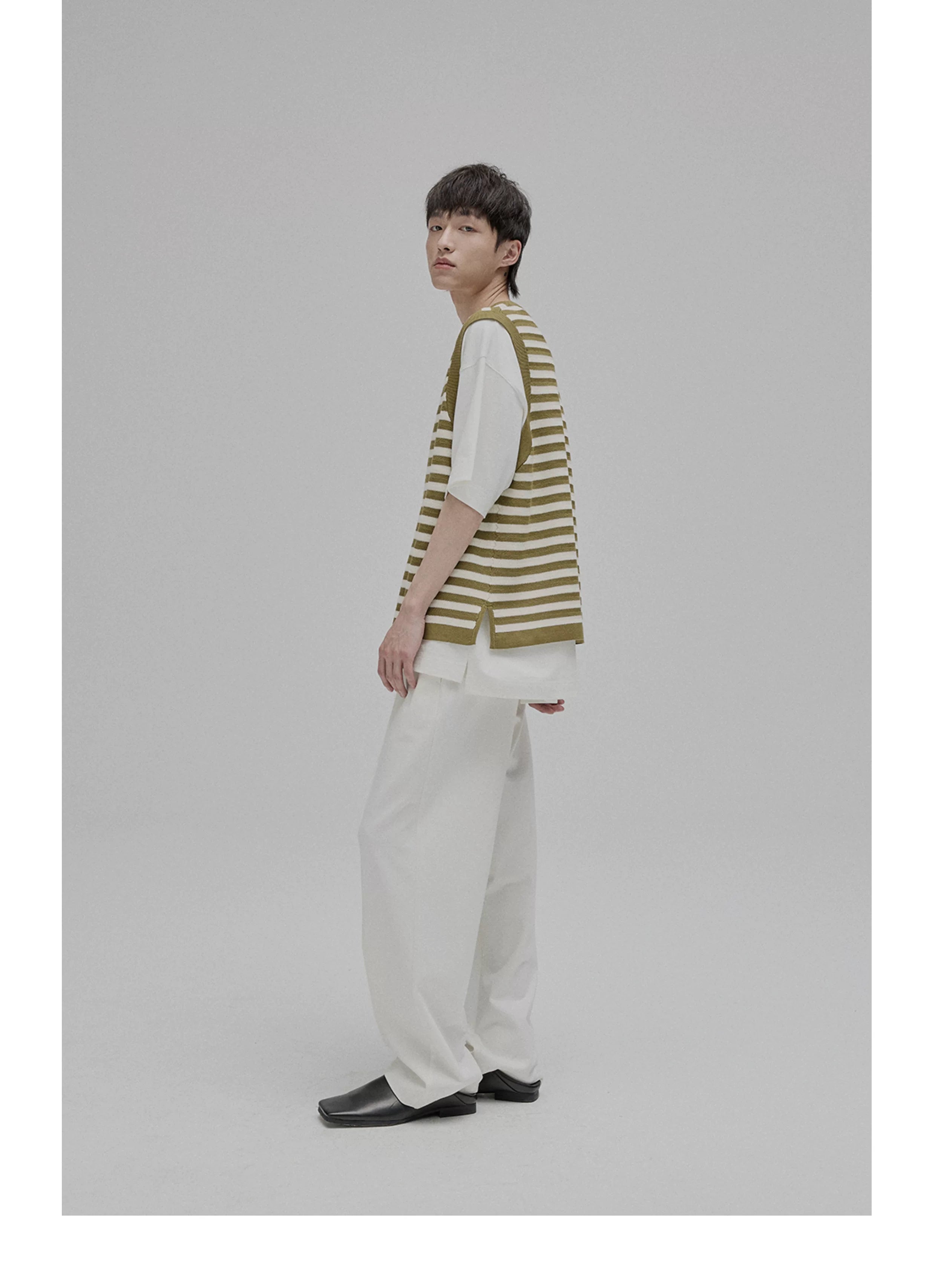 Tie Waist Straight Leg Knit Pants