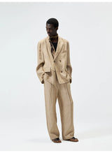 Hemp Linen Notch Lapel Blazer