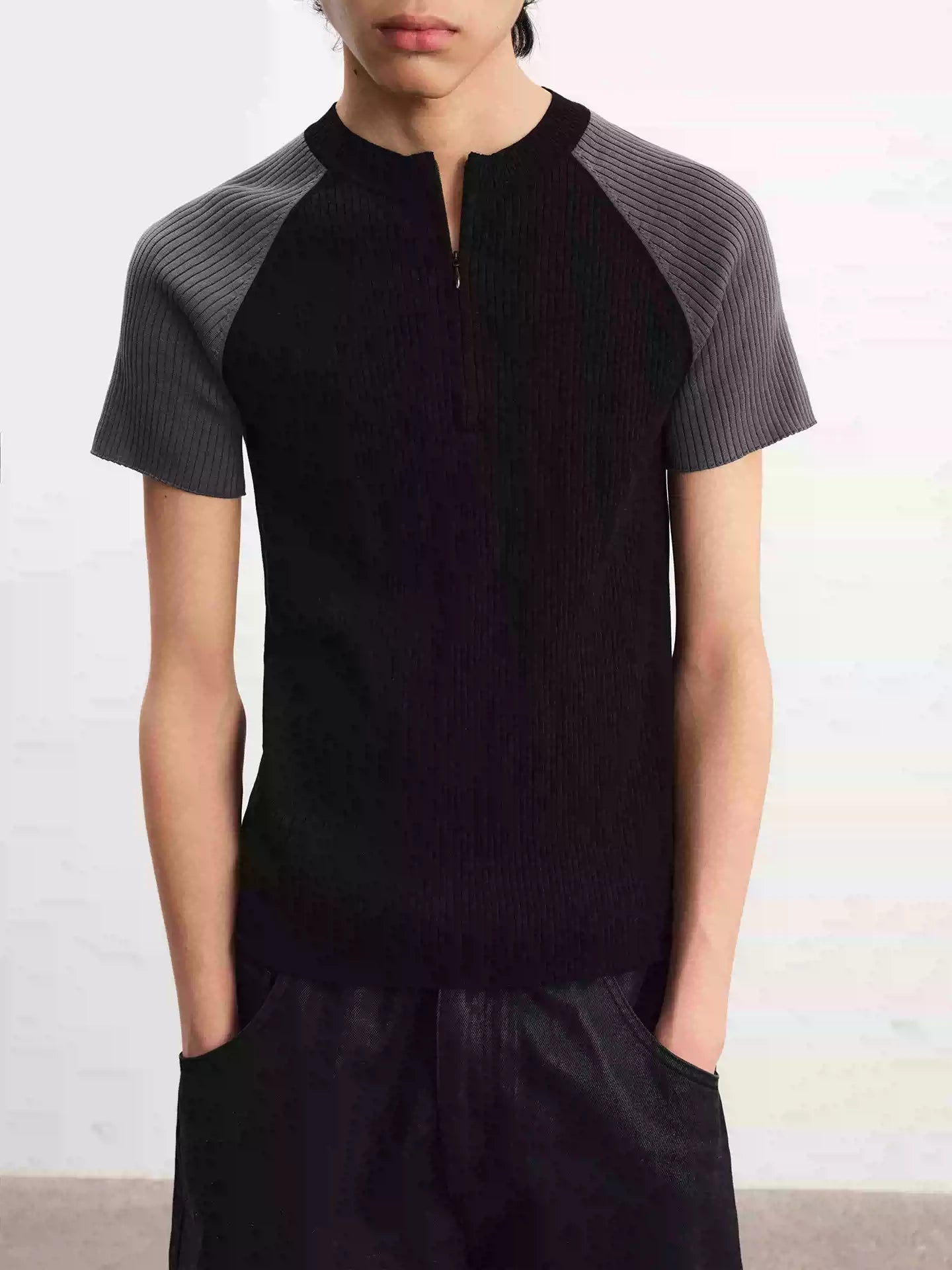 Half-zip Raglan Sports Breathable Tee