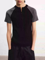 Half-zip Raglan Sports Breathable Tee