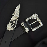 3D Rose Vine Embossed Leather Belt