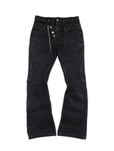 Double Waist Waxed Whiskered Skinny Jeans