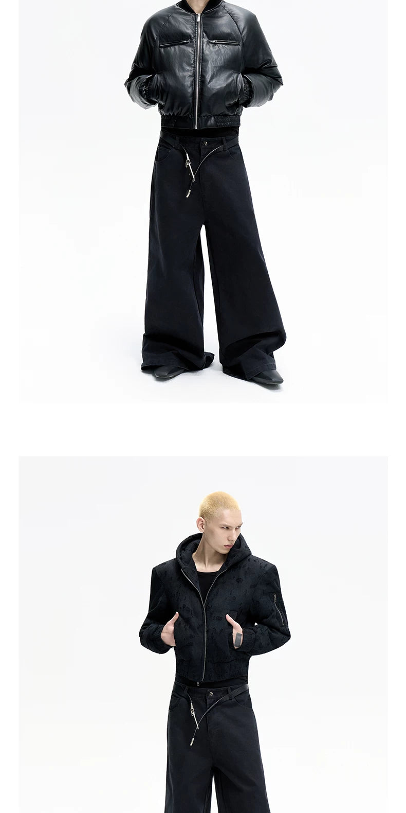 Stone Washed Black Baggy Jeans
