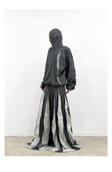 Multiple Zippers Double-sided Spliced Sweatshirt