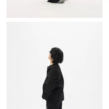 Two-Tone Cropped Lace Pocket Magnetic Jacket