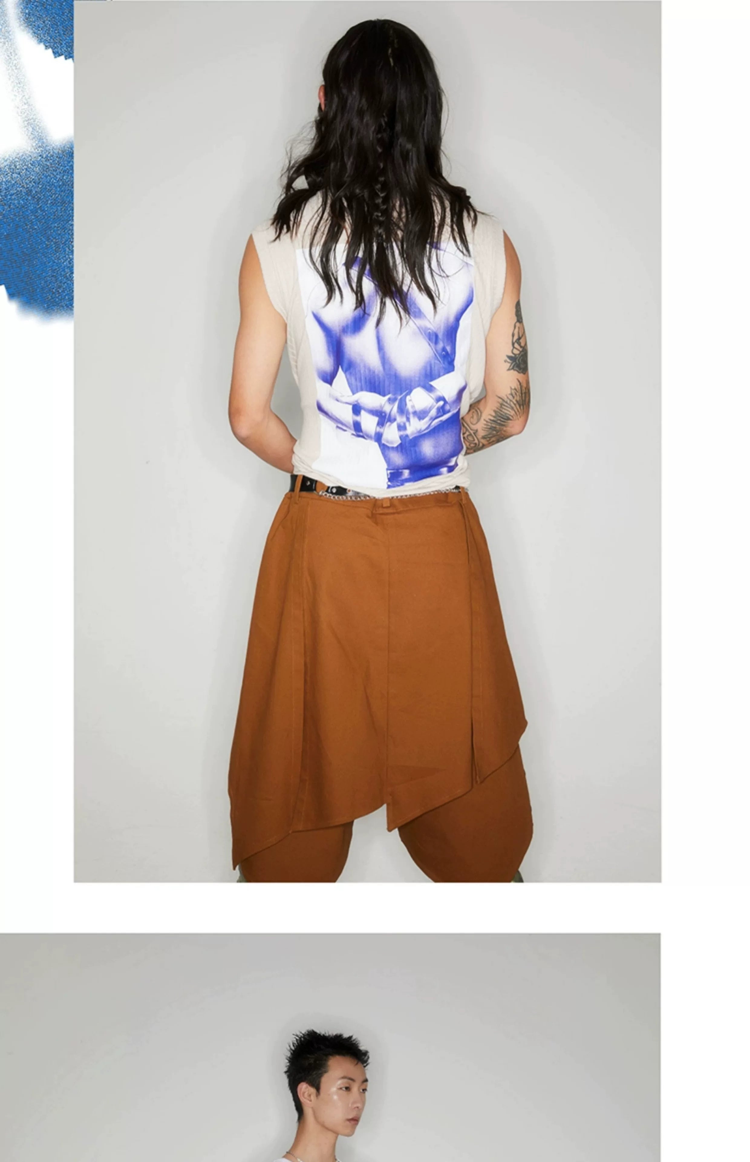 Vintage Y2K Double Layer Button Skort
