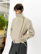 50% Merino Wool Set-Shoulder Zip Jacket