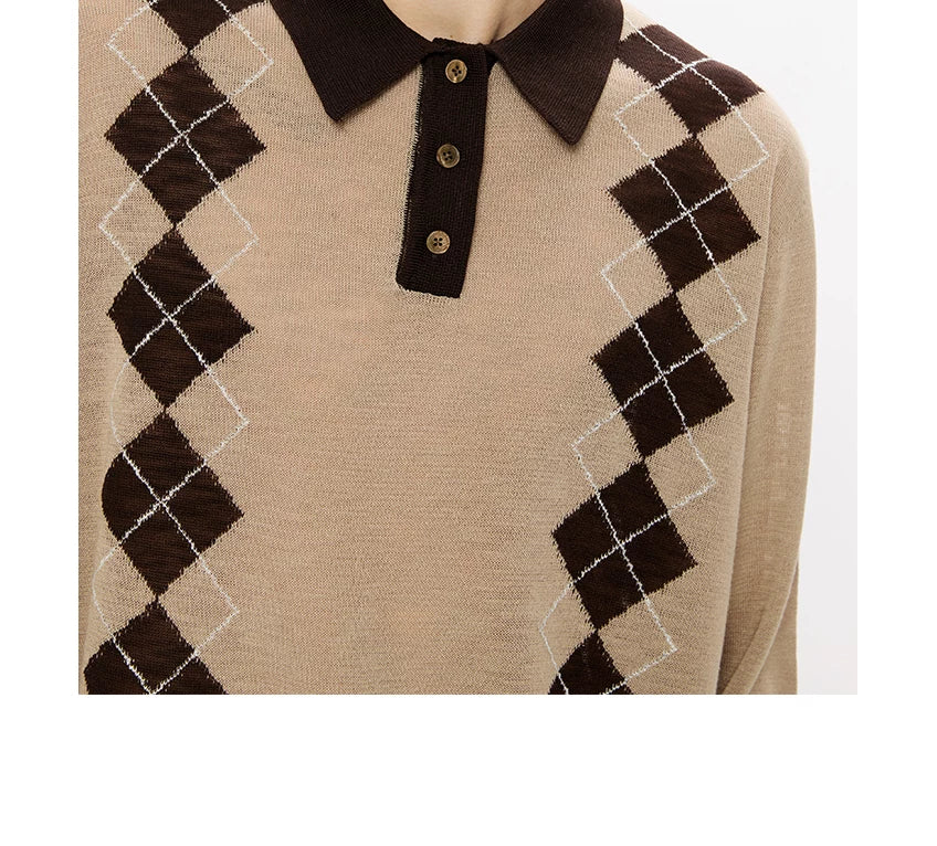 Men’s 100% Lyocell Diamond Knit Polo