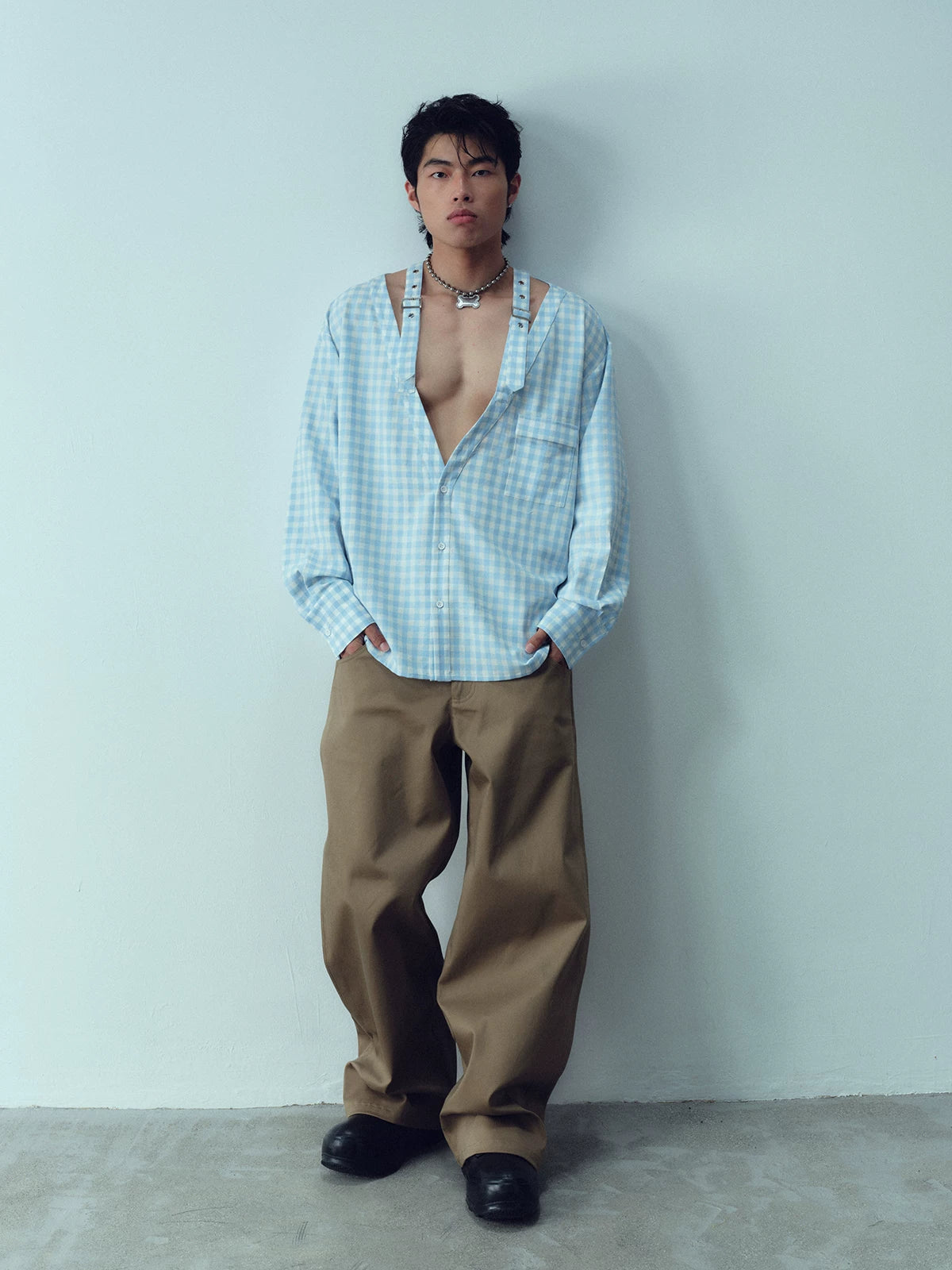 Plaid Strap Shirt