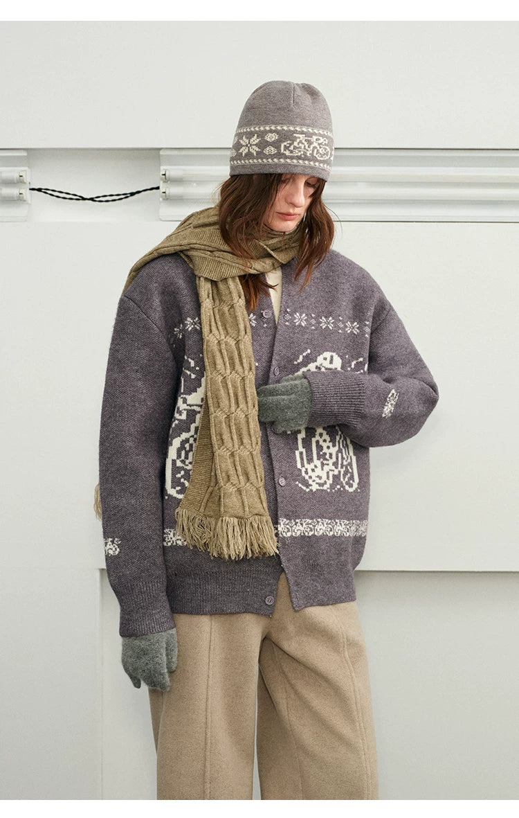 Thick Warm Cable Knit Tassel Scarf
