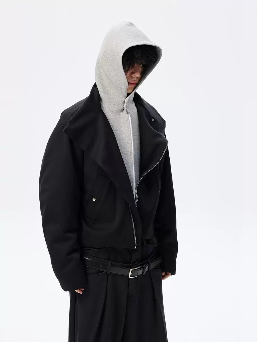 Two-In-One Short Detachable Hooded Puffer Jacket