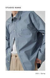 Split Pocket Basic Cotton Shirt