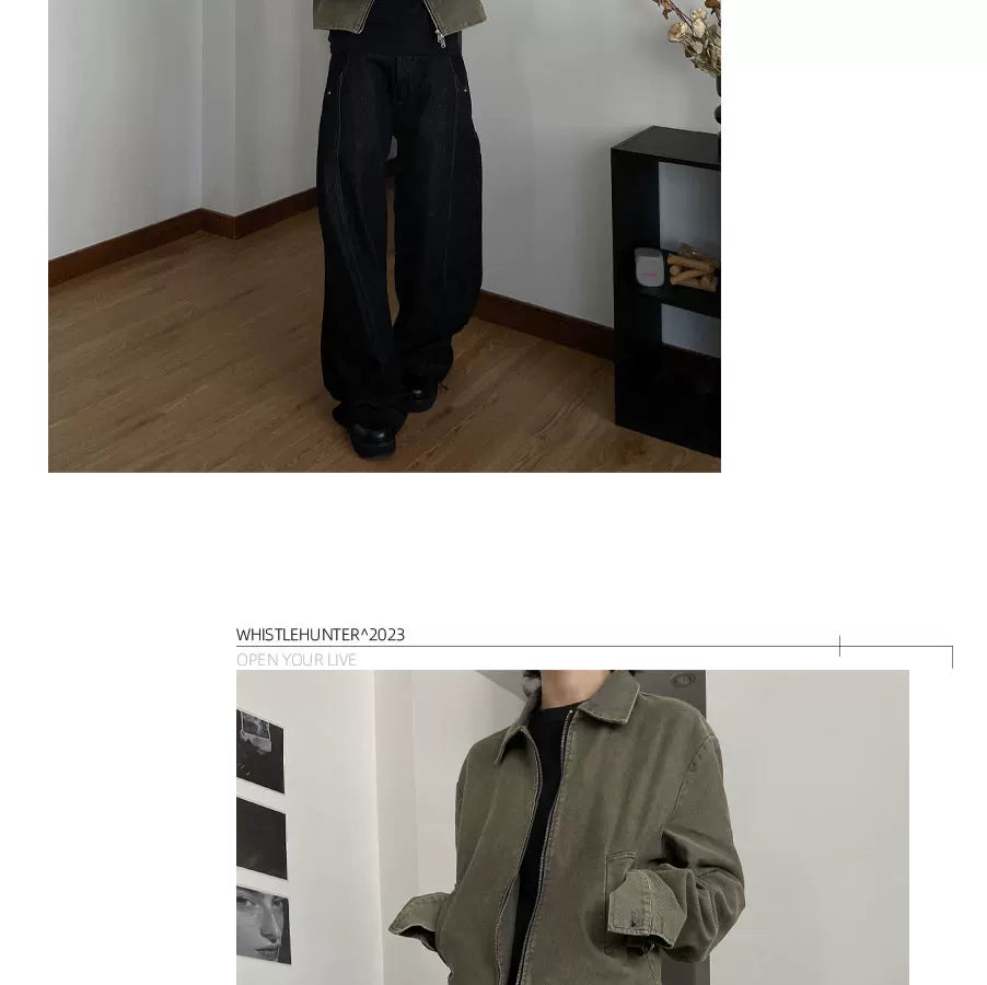Two-Tone Short Vintage Jacket