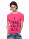 Men's Rhinestone Letter Crew Neck Tees