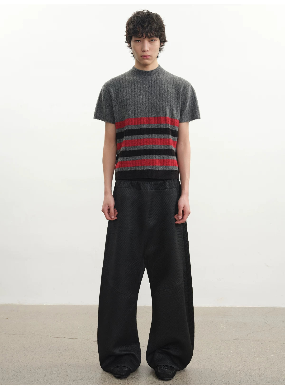 Striped Short Sleeve Round Neck Tee