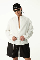 Men's White Striped Long Sleeve Shirt