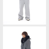 Men's Striped Fur Collar Hoodie