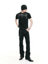 Rivet Slim Canvas Punk Jeans