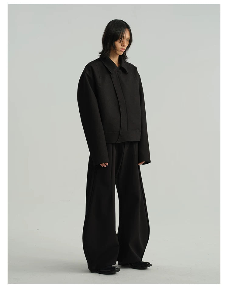 Two-Tone Wide Leg Machete Pants