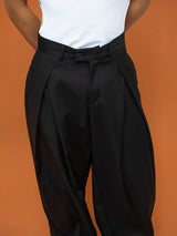 Men's Pleated Wide Leg Dress Pants