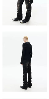 Ribbed Sheer Fitted Knit Cardigan