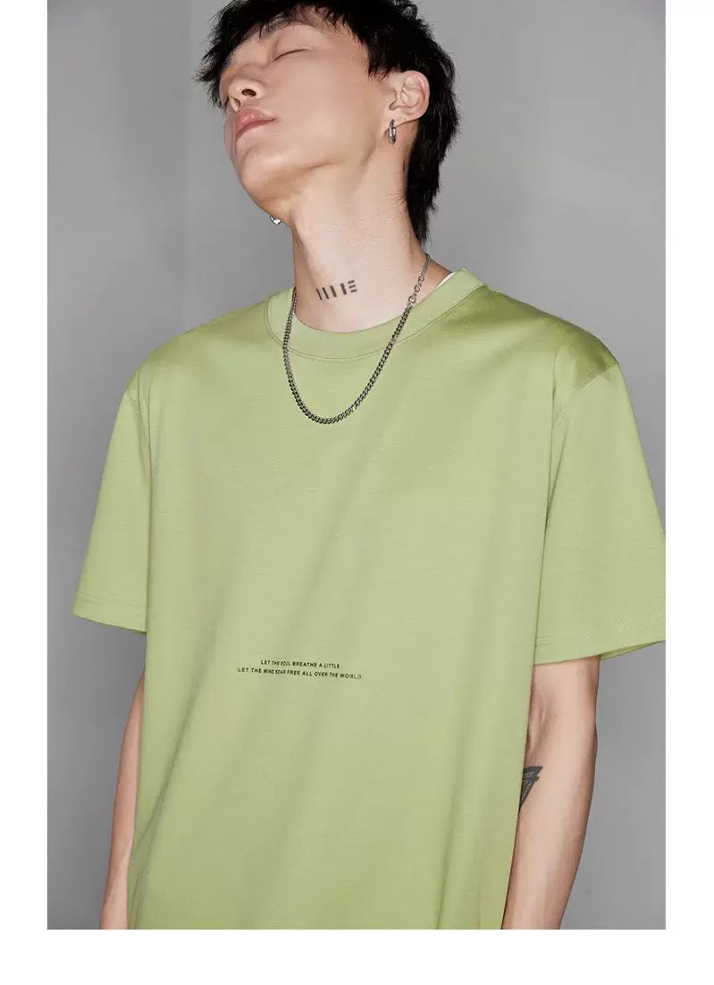 Double-sided Color-block Printed Pima Cotton Tee