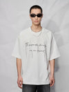 Cotton Blend Embroidered Fringe Tee