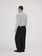Lightweight Ribbed Knit Long Sleeve