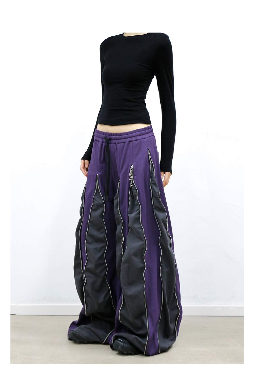 6-Zip Deconstructed Reversible Relaxed Sweatpants