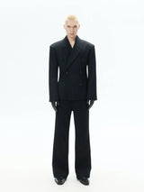 Black Straight Leg Casual Pants