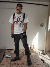 Vintage Parody Print Cropped Crew Tee