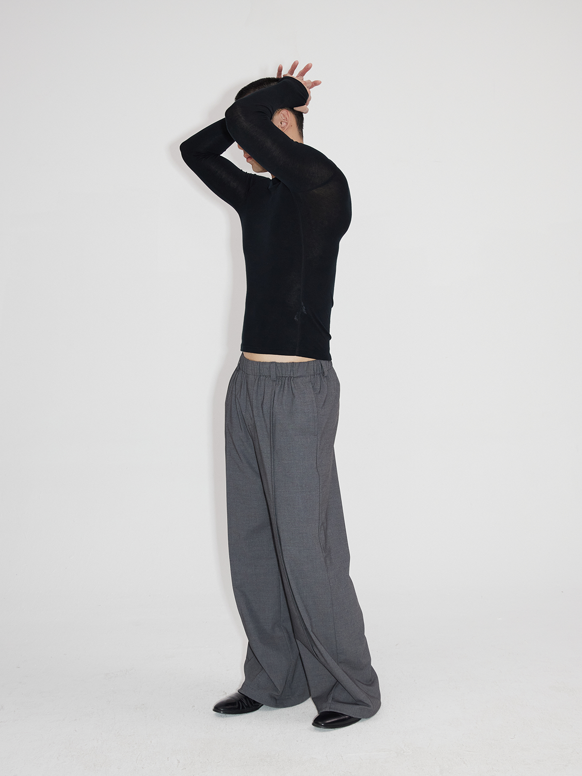 Elastic Waist Suit Pants
