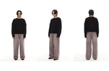 Cable Knit Cotton Drop Shoulder Sweater