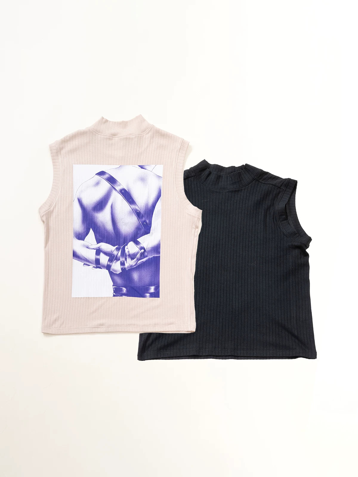 Stretchy Sleeveless Vintage Punk Print Top