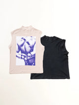 Stretchy Sleeveless Vintage Punk Print Top
