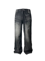 Wave Whisker Loose Flared Jeans