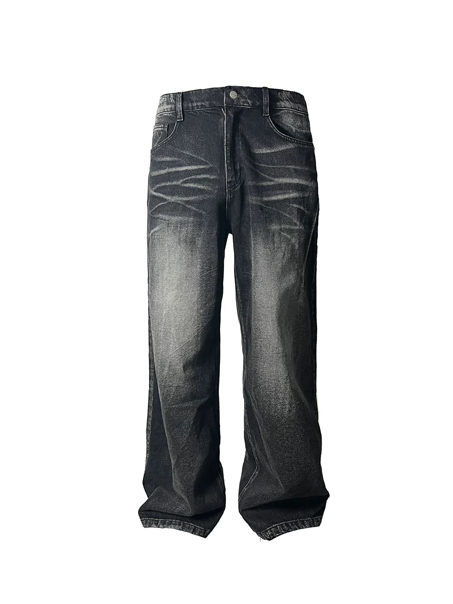 Wave Whisker Loose Flared Jeans