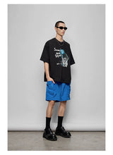 Pleated Metal Nylon Tech Cargo Shorts