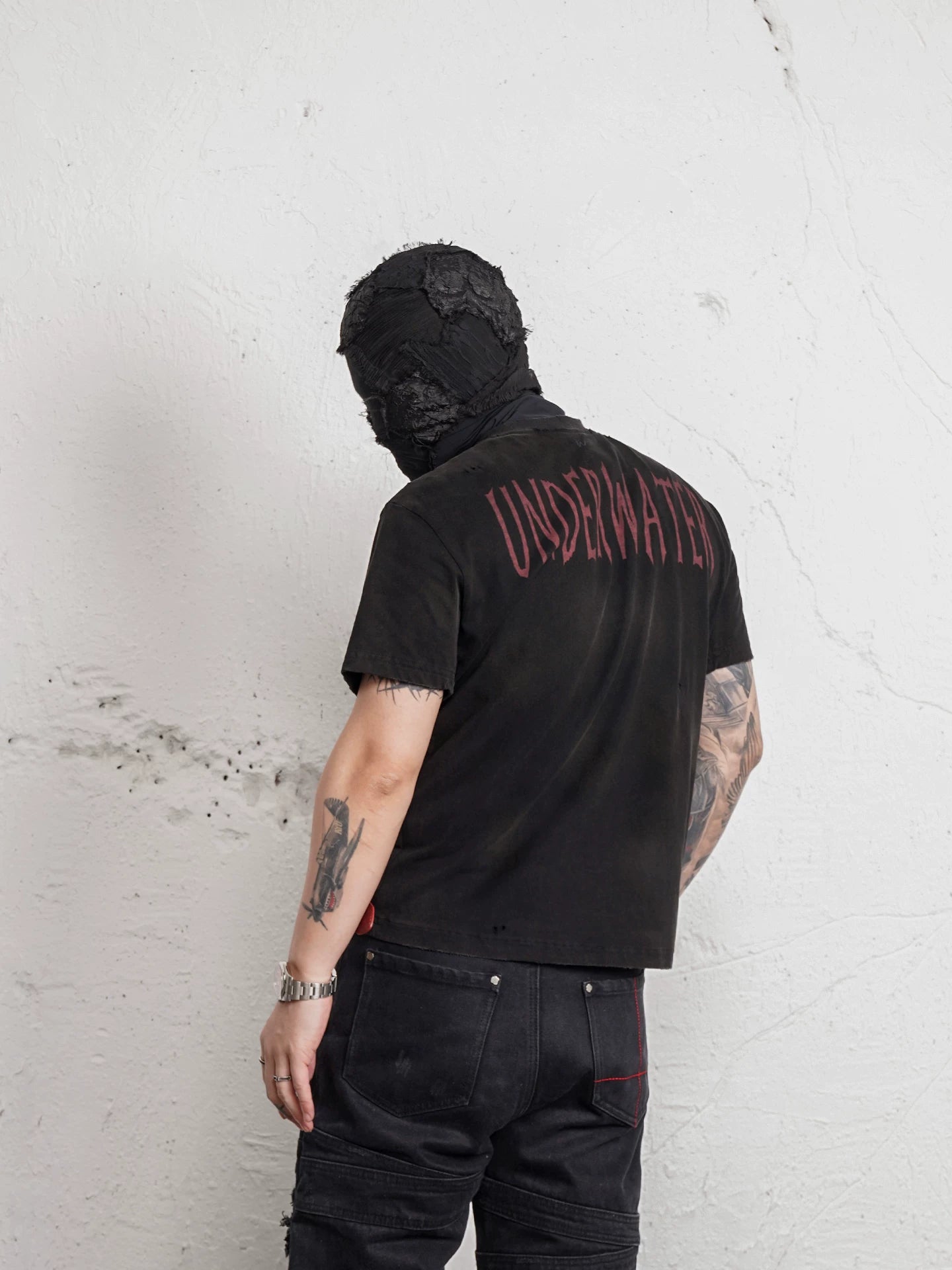 Angel Devil Print Washed Cotton Tee