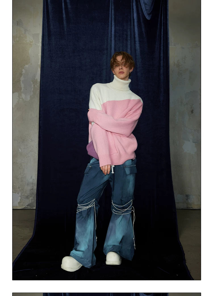 Mid-length Thick Wool Blend Turtleneck Sweater