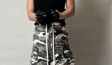 Washed Distressed Camo Cargo Pants