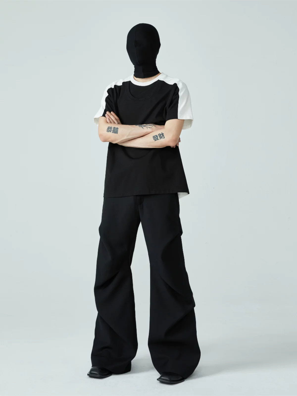 Men's Wrinkle Loose Flared Dress Pants